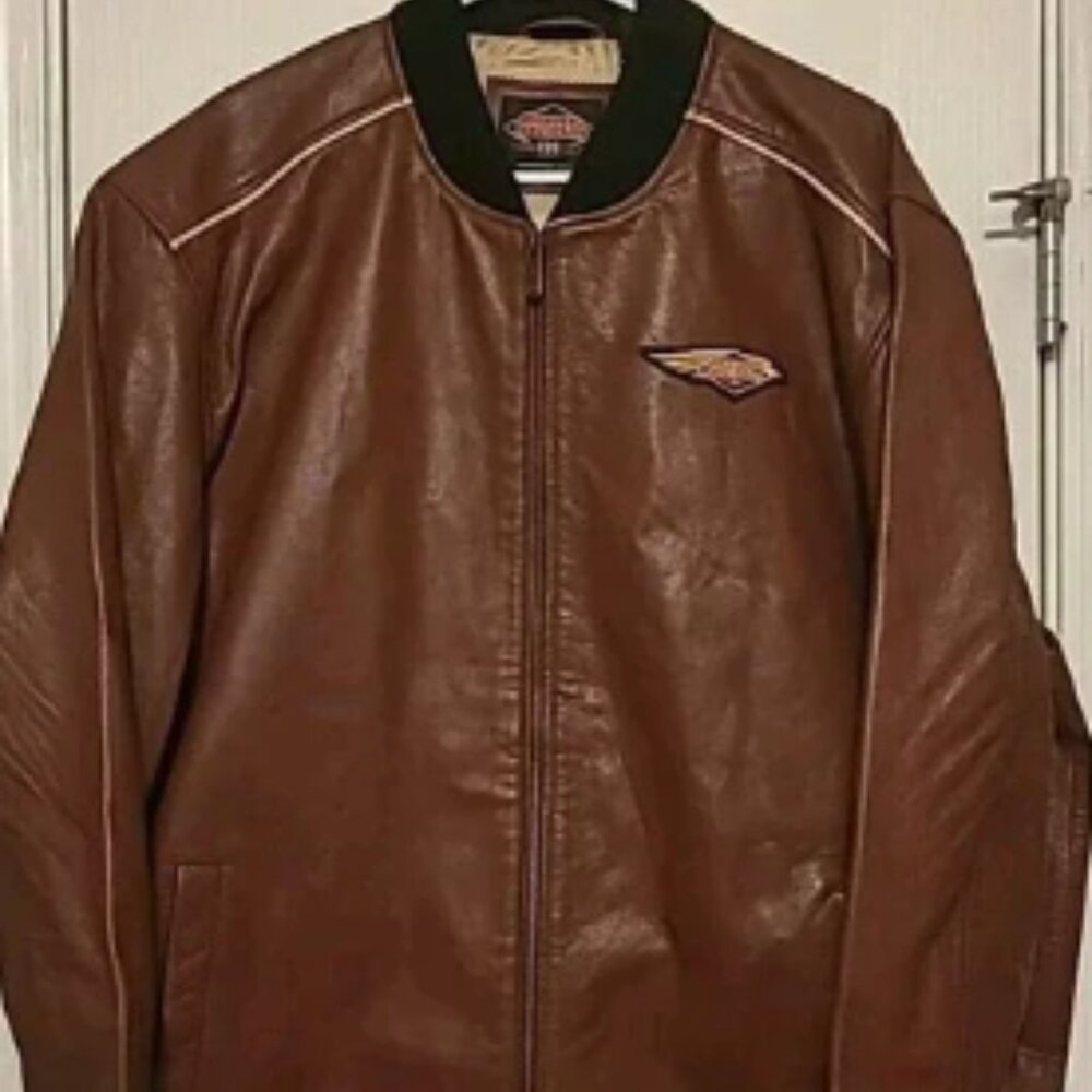 Harley-Davidson 120th Anniversary Mens Sz 2XL Dark Red Leather Jacket 97035-23VM